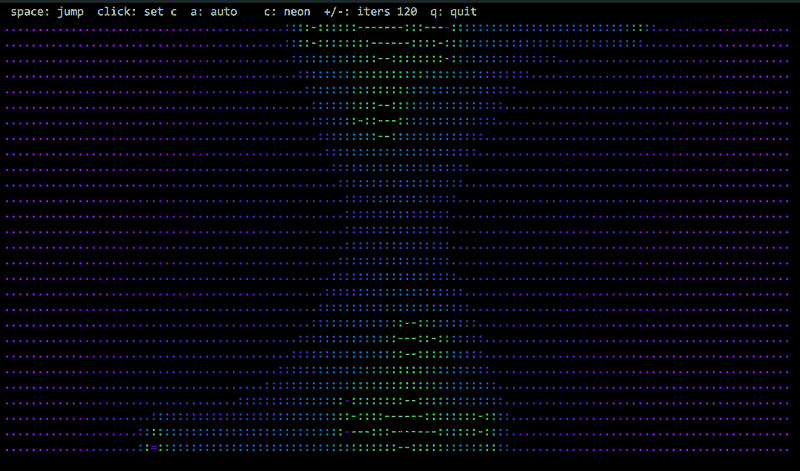 julia in ASCII cell mode