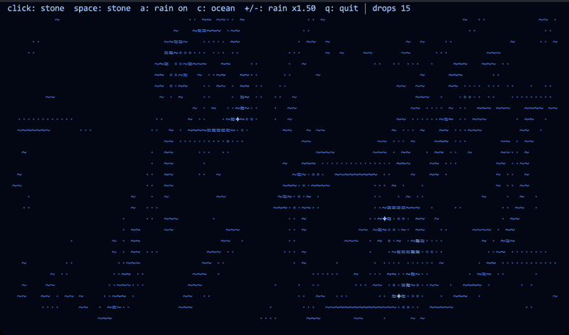 ripples in ASCII cell mode